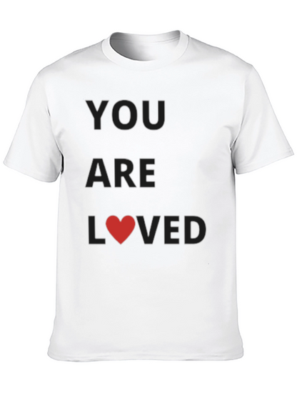 You Are Loved Black Graphic Tee Shirt