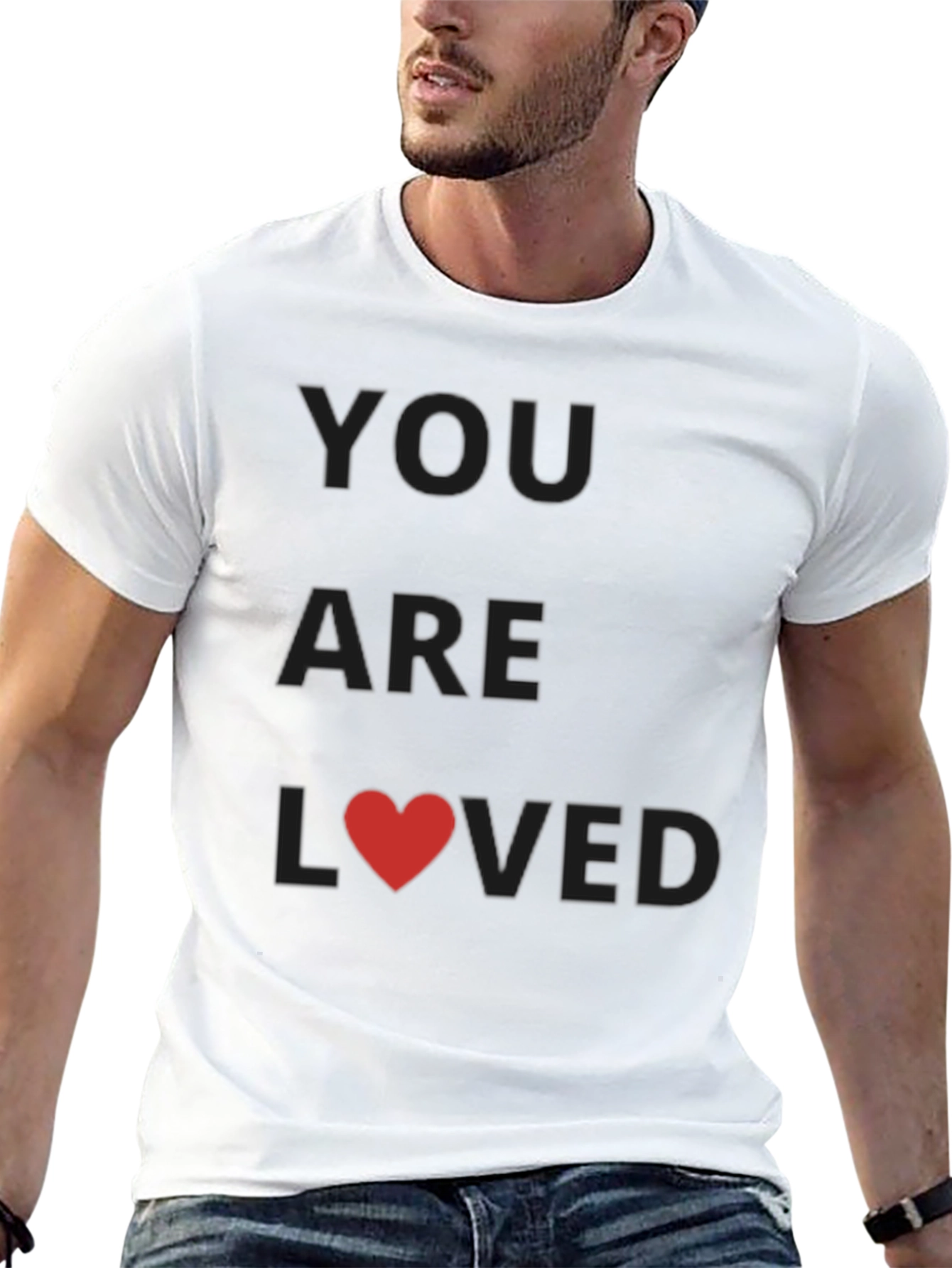 You Are Loved Black Graphic Tee Shirt