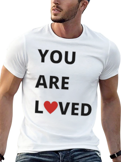 You Are Loved Black Graphic Tee Shirt