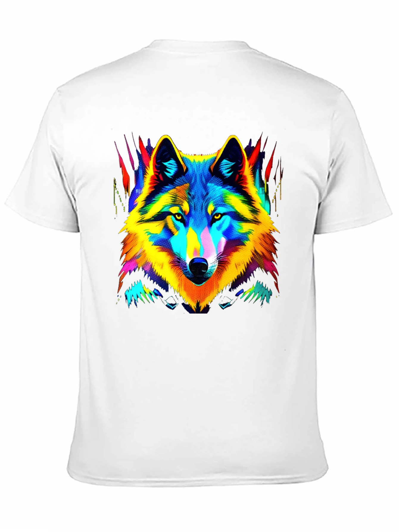 Neon Wolf Graphic Tee - Stylish Mens Black T-Shirt