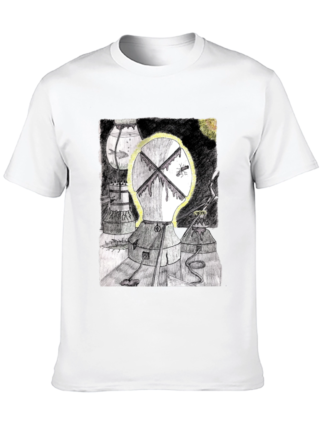 Unique Graphic Print Black T-Shirt