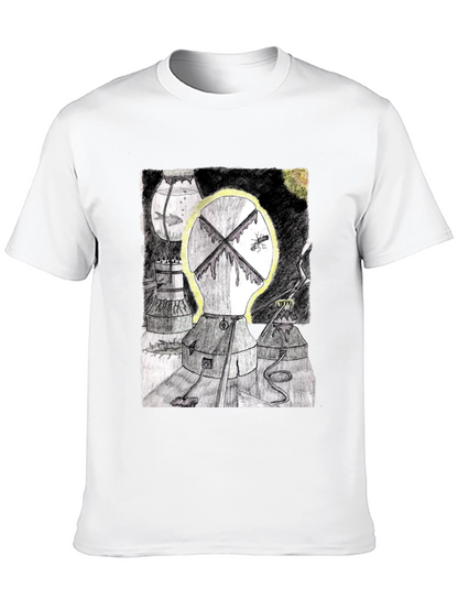 Unique Graphic Print Black T-Shirt
