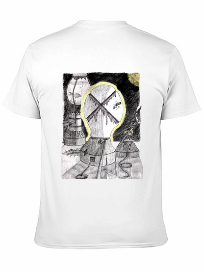 Unique Graphic Print Black T-Shirt