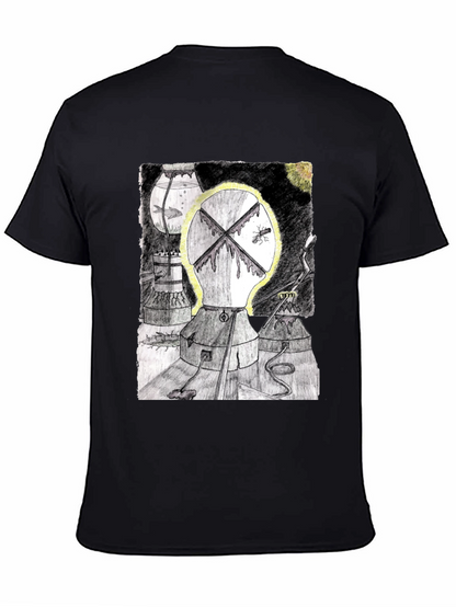 Unique Graphic Print Black T-Shirt