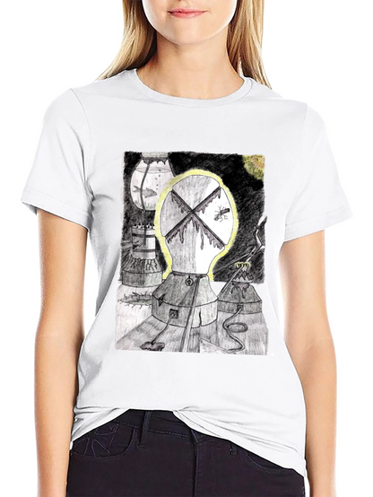 Unique Graphic Print Black T-Shirt