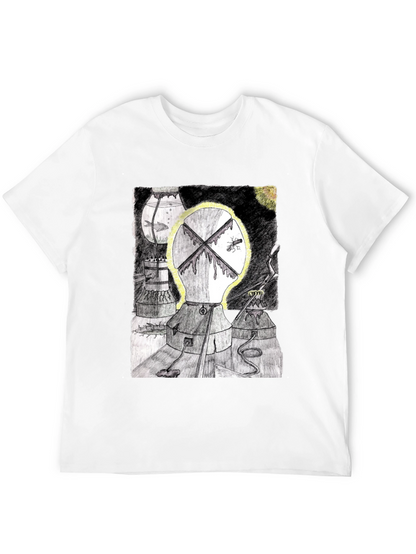 Unique Graphic Print Black T-Shirt