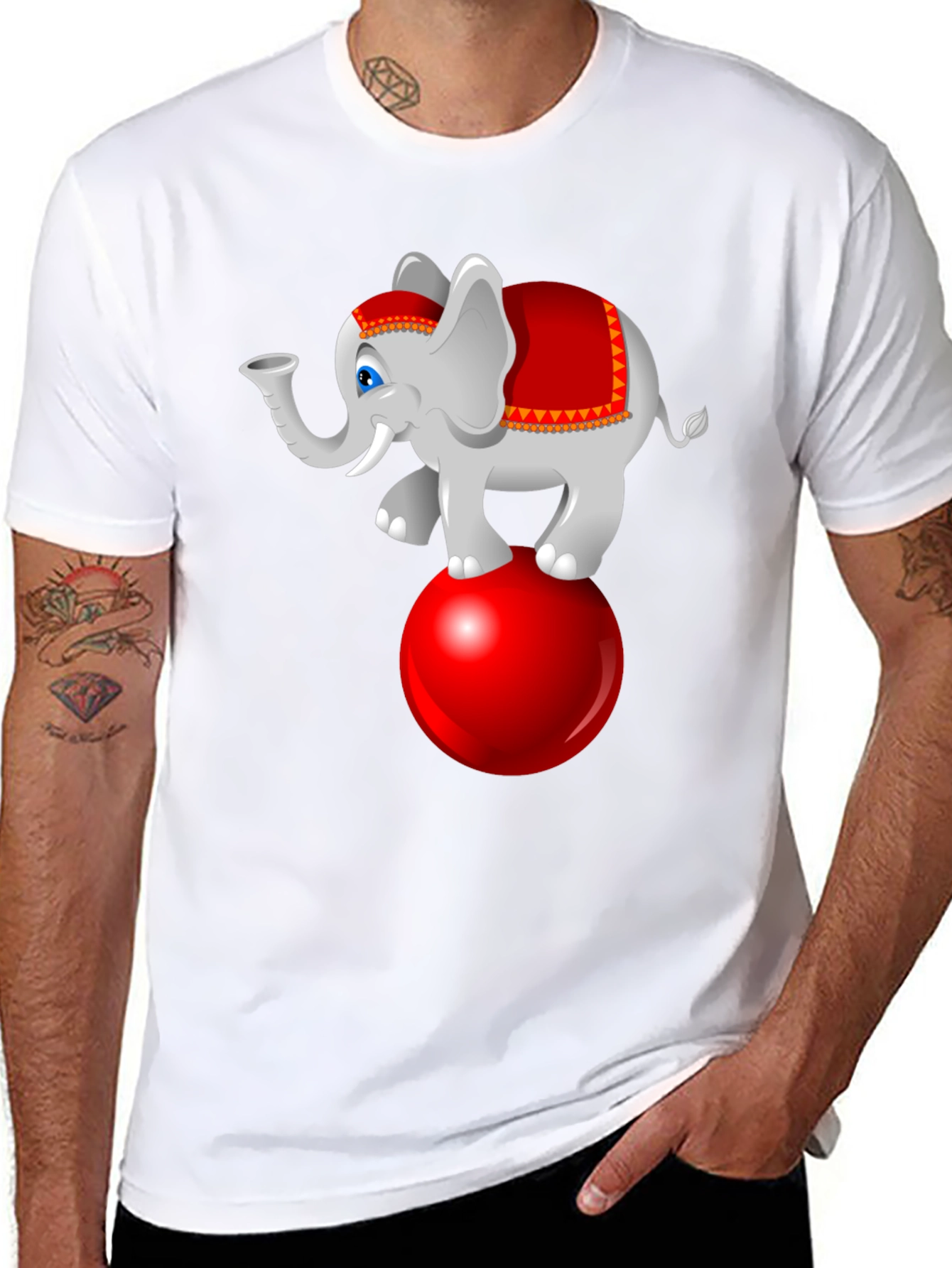 Circus Elephant Graphic T-Shirt - Fun & Stylish