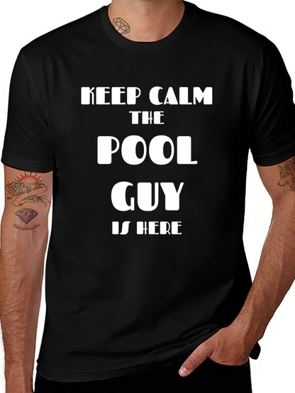 Keep Calm Pool Guy T-Shirt Funny Pool Maintenance Tee