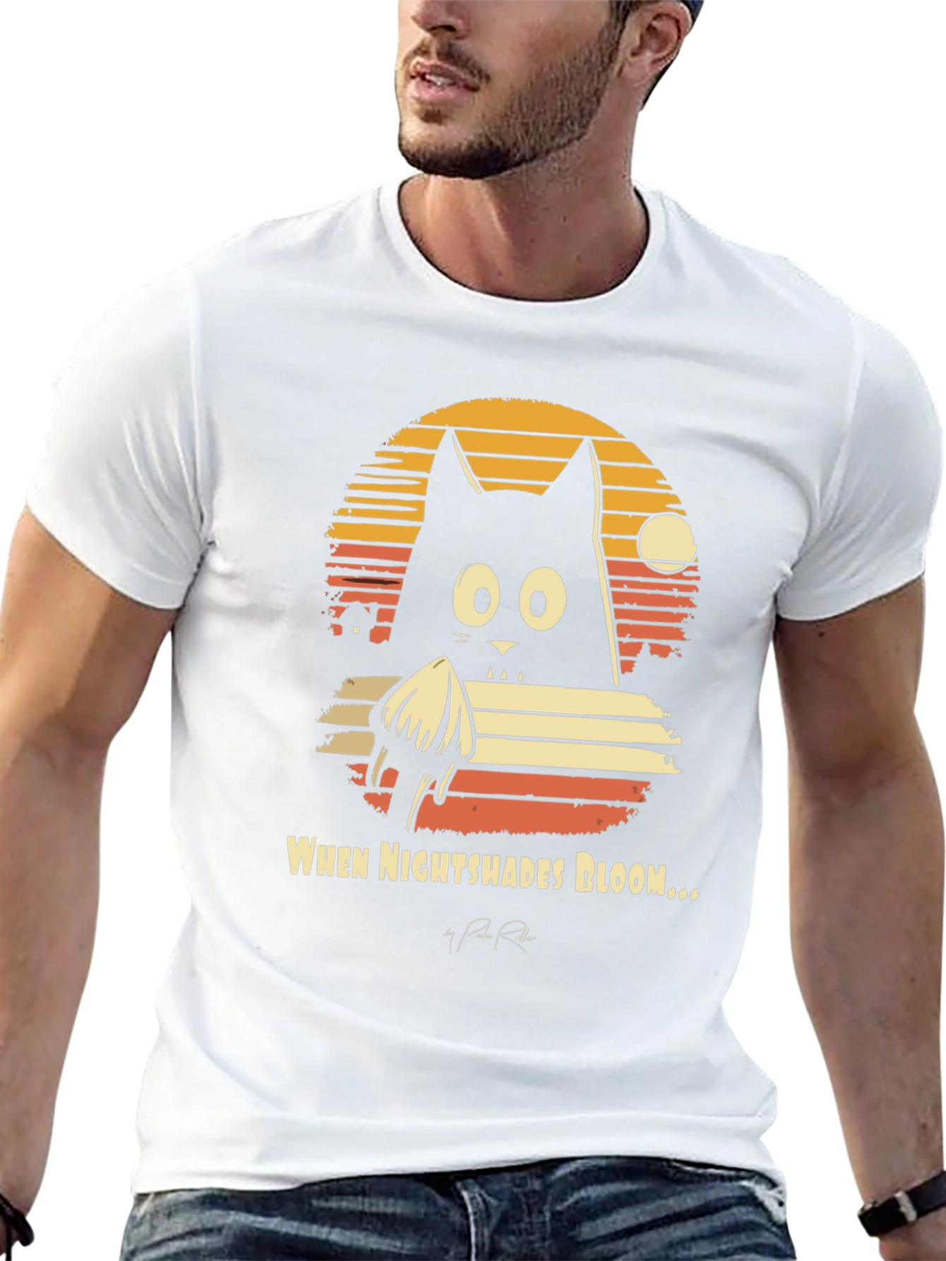 Nightshades Bloom T-Shirt Black Cat Tee