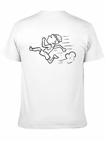 Cartoon Runner Black T-Shirt
