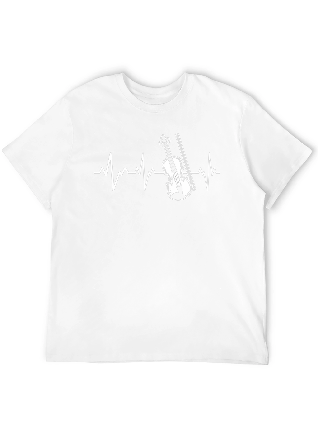 Violin Heartbeat Graphic Tee - Music Lover T-Shirt