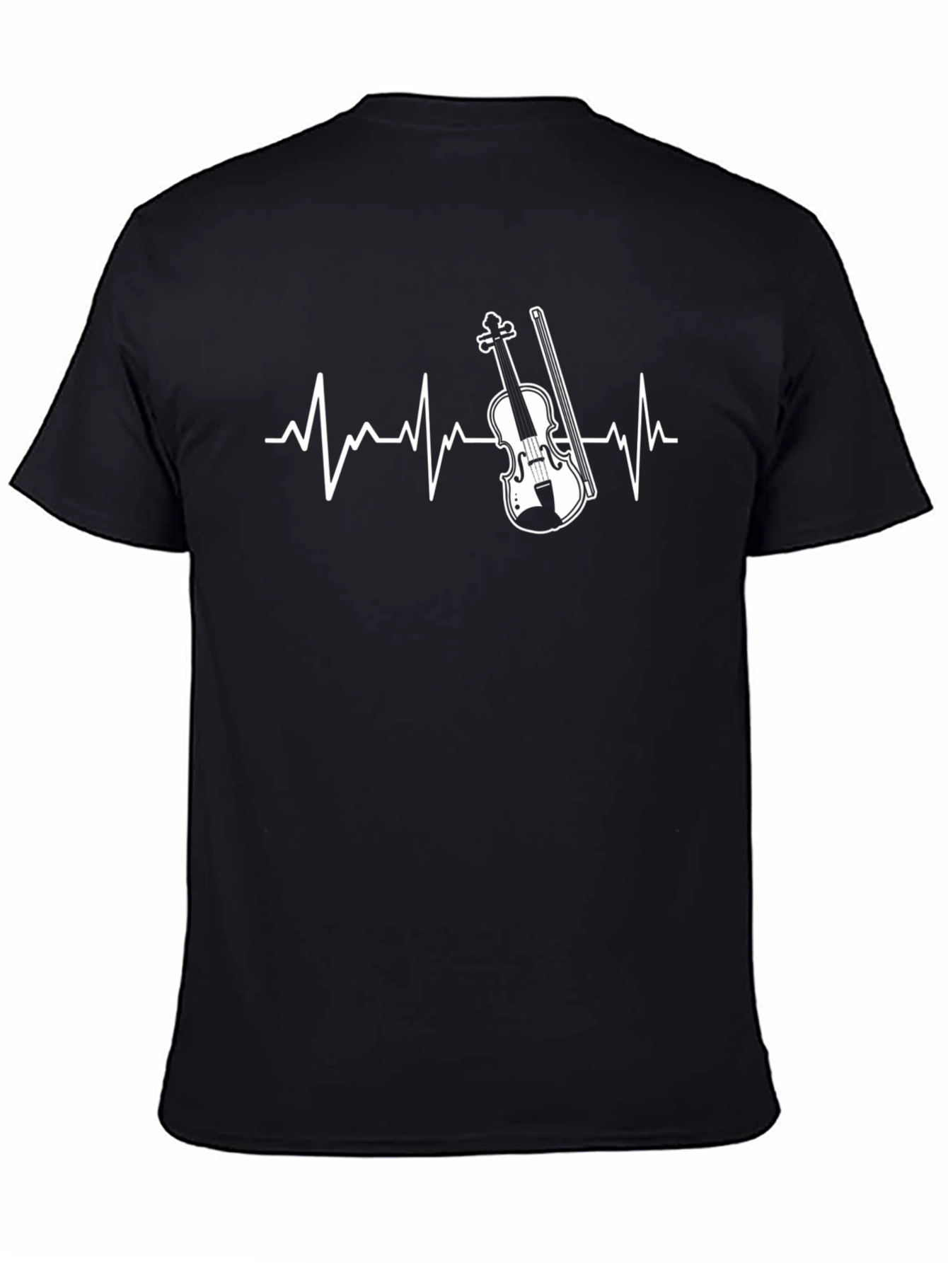Violin Heartbeat Graphic Tee - Music Lover T-Shirt