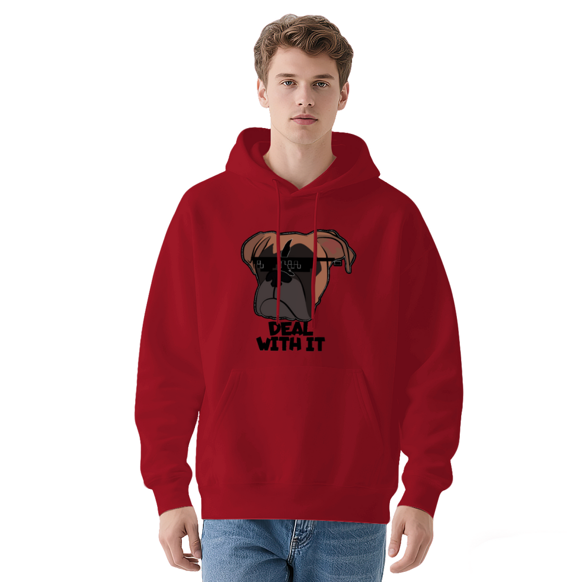 Deal With It Pixel Bulldog Hoodie