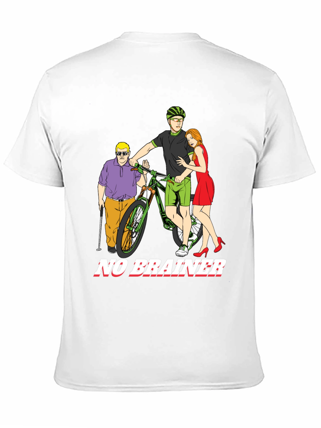 Humorous No Brainer Graphic T-Shirt