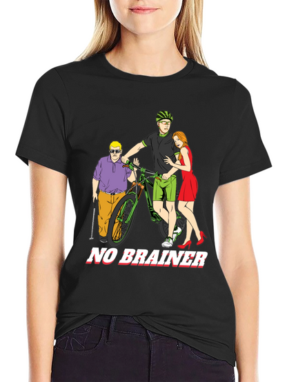 Humorous No Brainer Graphic T-Shirt