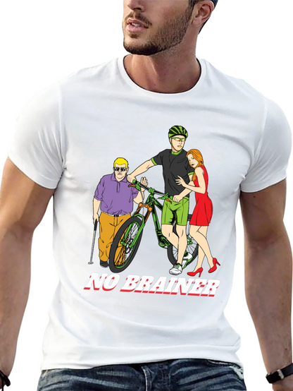 Humorous No Brainer Graphic T-Shirt