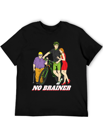 Humorous No Brainer Graphic T-Shirt