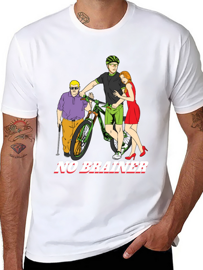 Humorous No Brainer Graphic T-Shirt