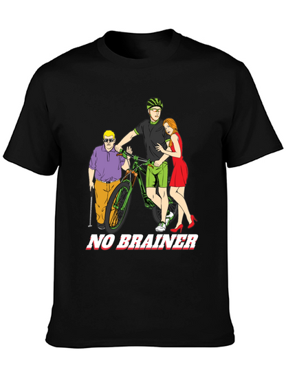 Humorous No Brainer Graphic T-Shirt