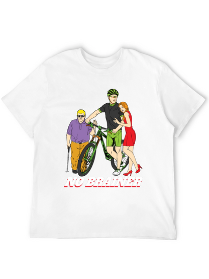 Humorous No Brainer Graphic T-Shirt