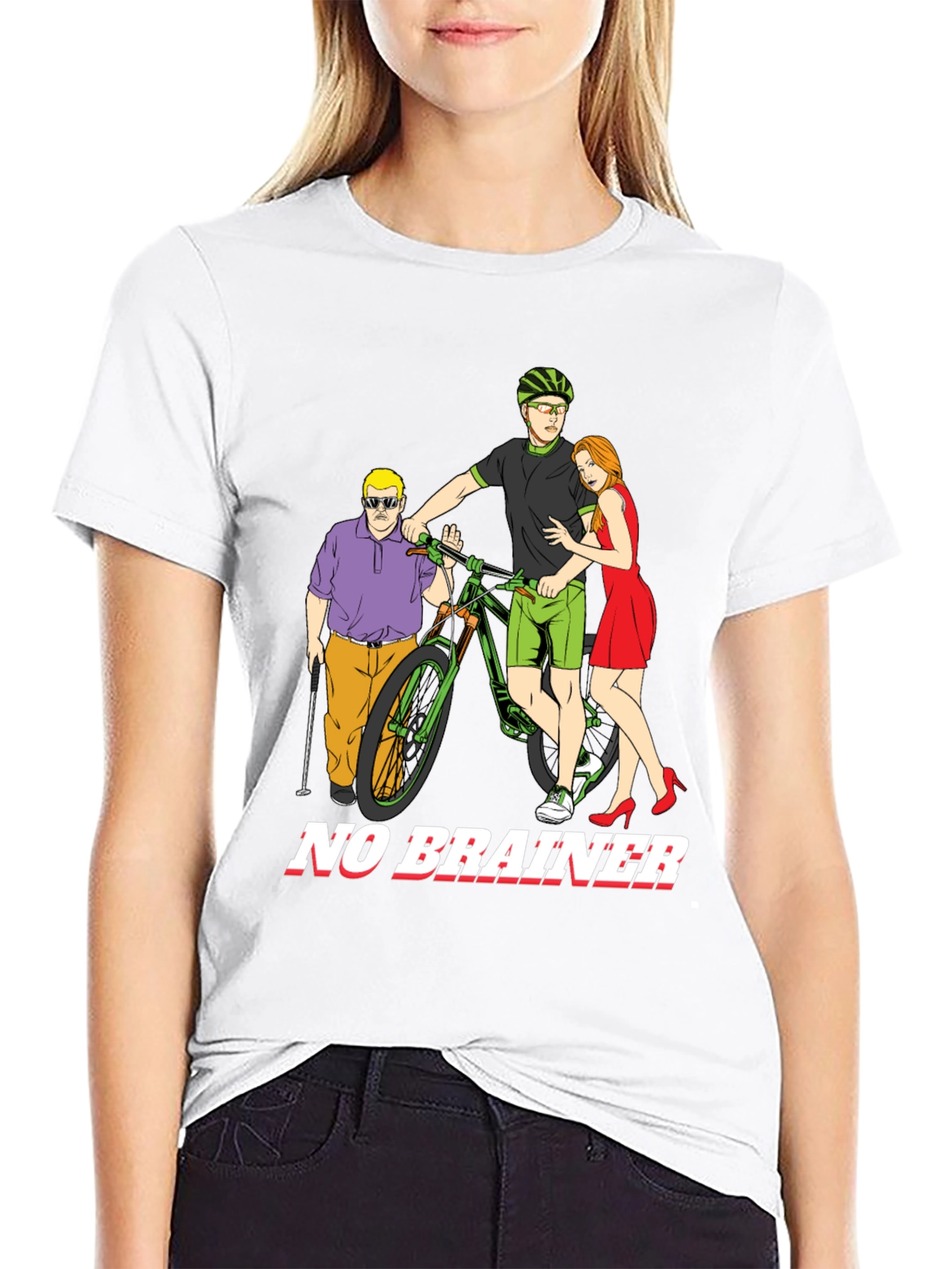 Humorous No Brainer Graphic T-Shirt