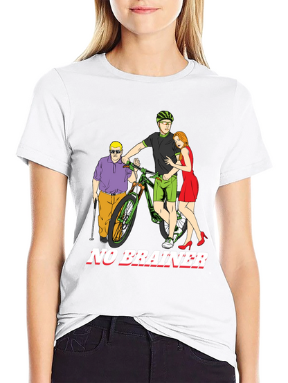 Humorous No Brainer Graphic T-Shirt