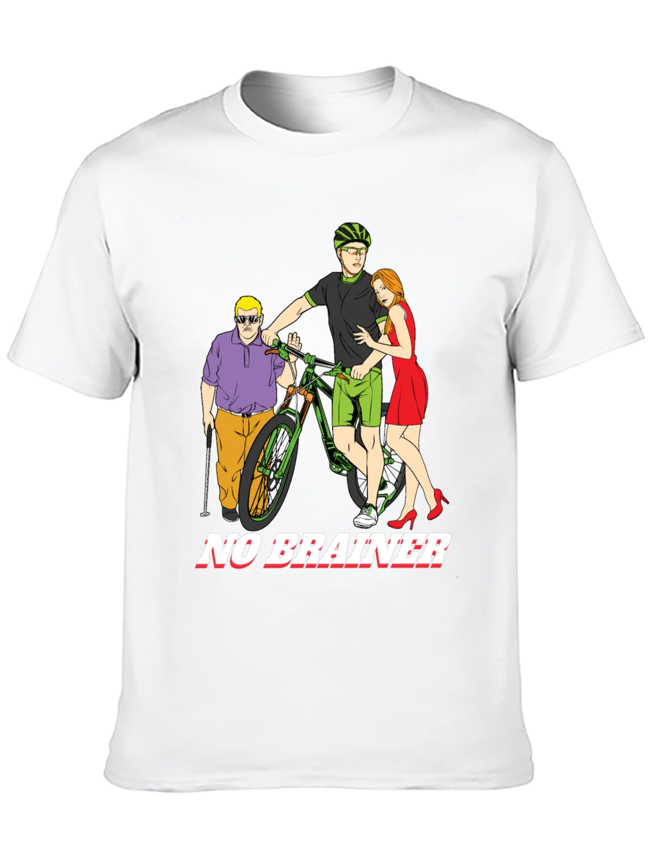 Humorous No Brainer Graphic T-Shirt