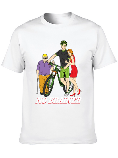 Humorous No Brainer Graphic T-Shirt