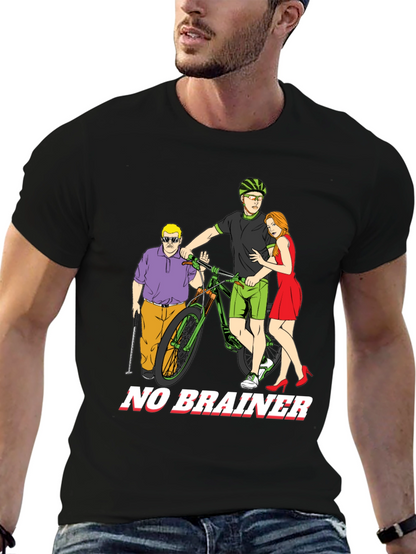 Humorous No Brainer Graphic T-Shirt