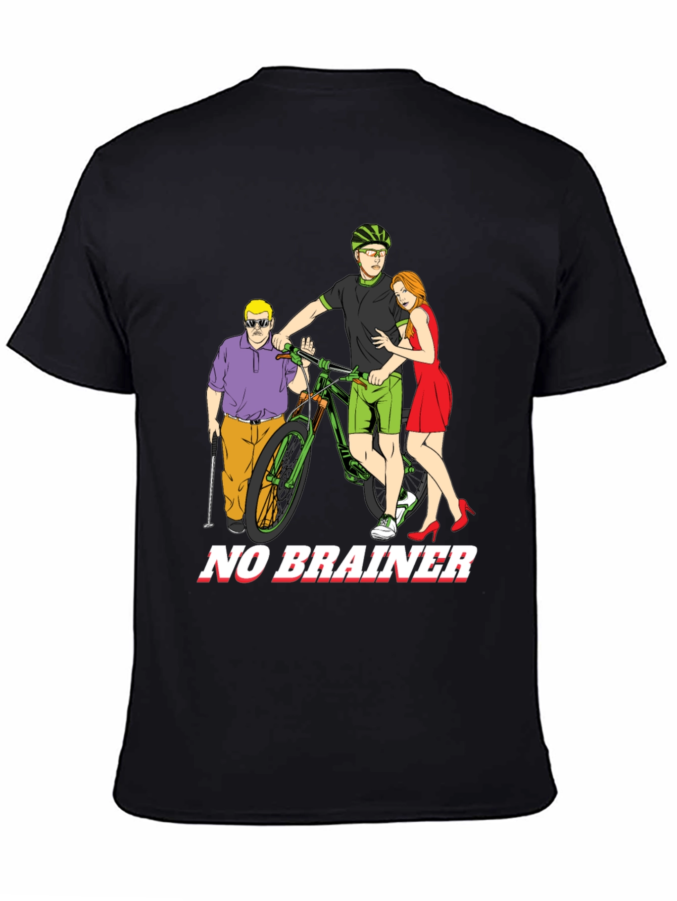 Humorous No Brainer Graphic T-Shirt