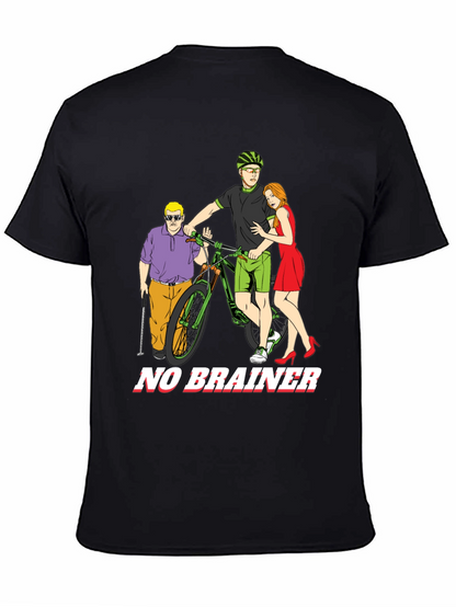 Humorous No Brainer Graphic T-Shirt