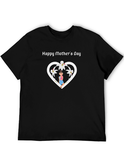 Happy Mothers Day T-Shirt - Heart & Lily Design