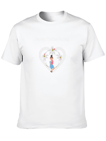 Happy Mothers Day T-Shirt - Heart & Lily Design