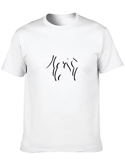 Mens Black T-shirt with Subtle Graphic