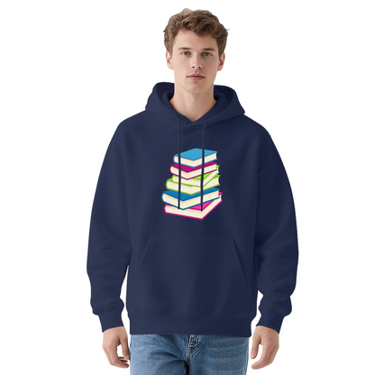 Stylish Pullover Hoodie - Graphic Stack Colorful