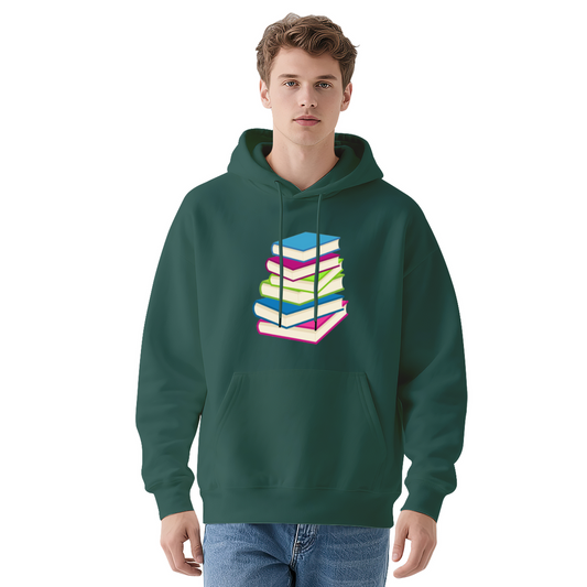 Stylish Pullover Hoodie - Graphic Stack Colorful