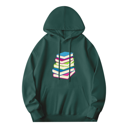 Stylish Pullover Hoodie - Graphic Stack Colorful