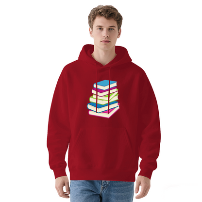 Stylish Pullover Hoodie - Graphic Stack Colorful