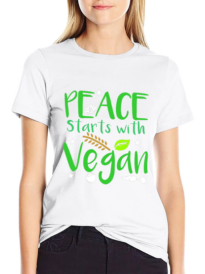 Peace Starts with Vegan T-Shirt