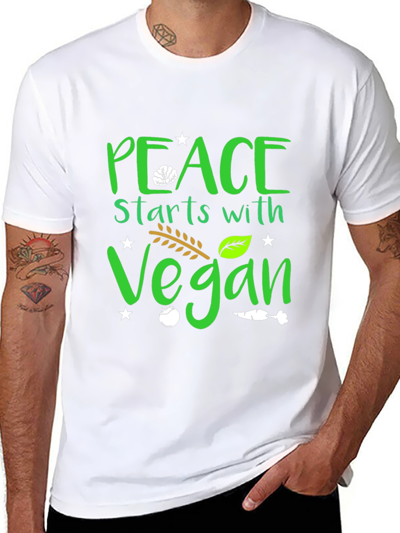 Peace Starts with Vegan T-Shirt