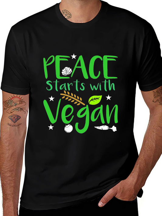 Peace Starts with Vegan T-Shirt