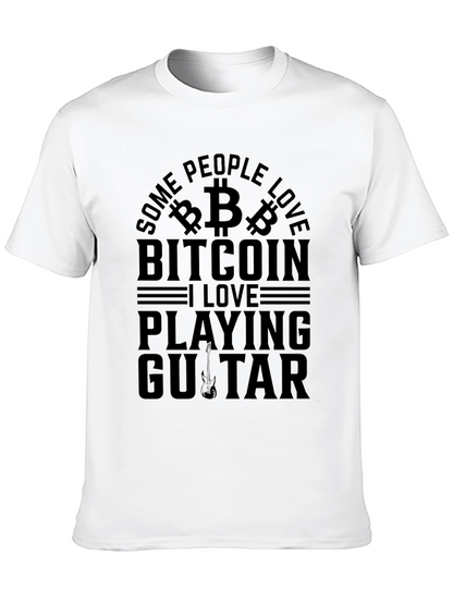 Bitcoin & Guitar Lover T-Shirt - Black