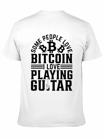 Bitcoin & Guitar Lover T-Shirt - Black