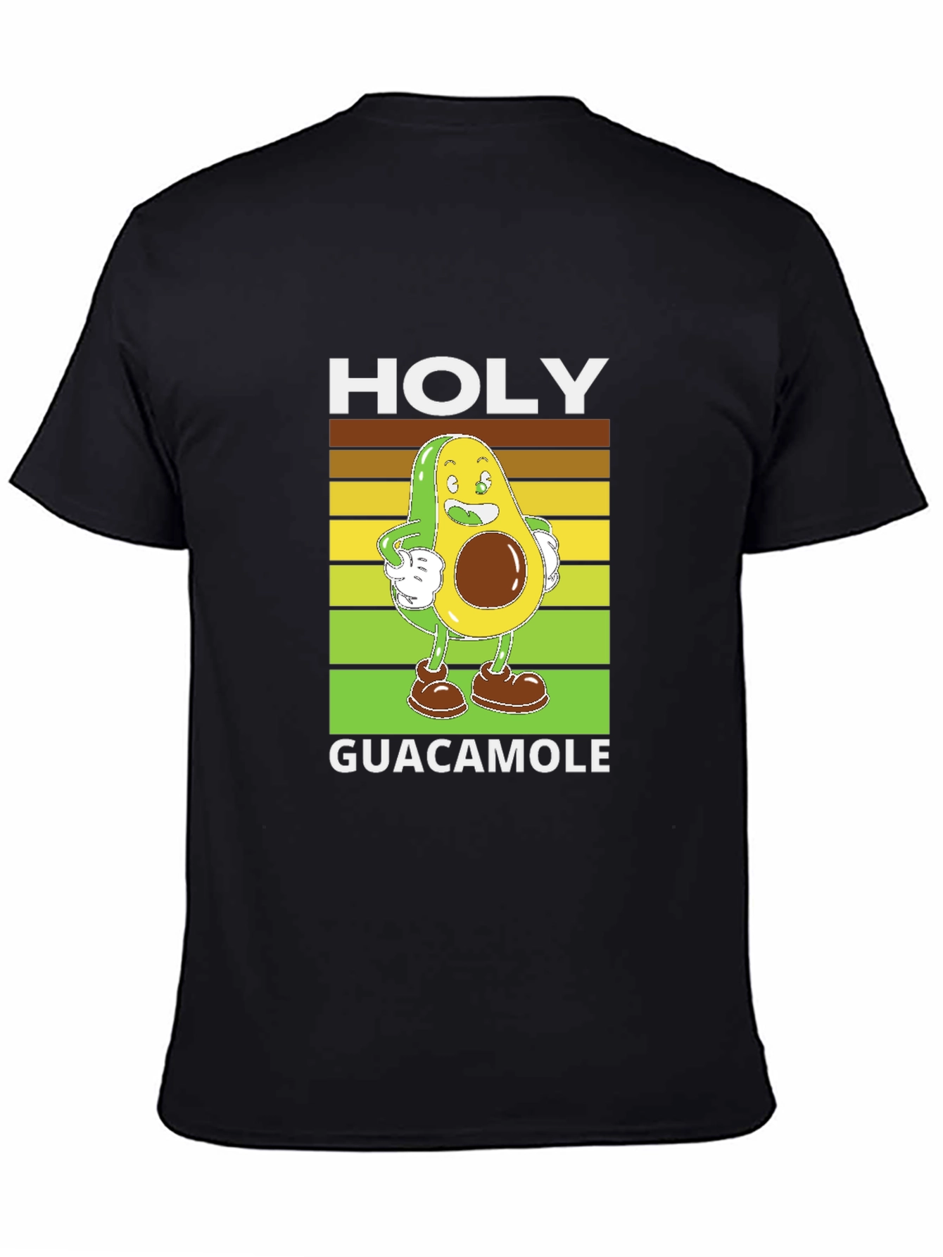 Holy Guacamole Black T-Shirt - Funny Avocado Design