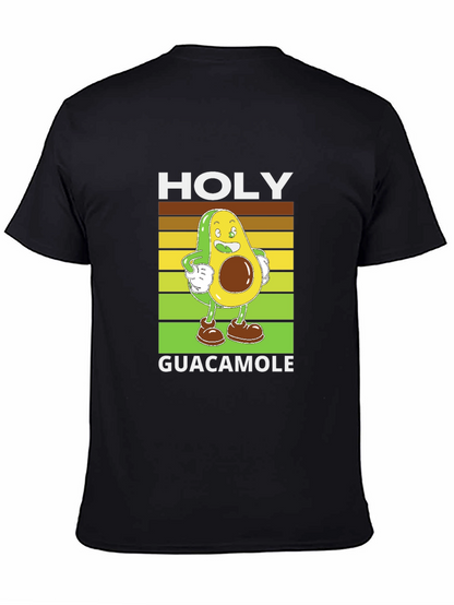 Holy Guacamole Black T-Shirt - Funny Avocado Design