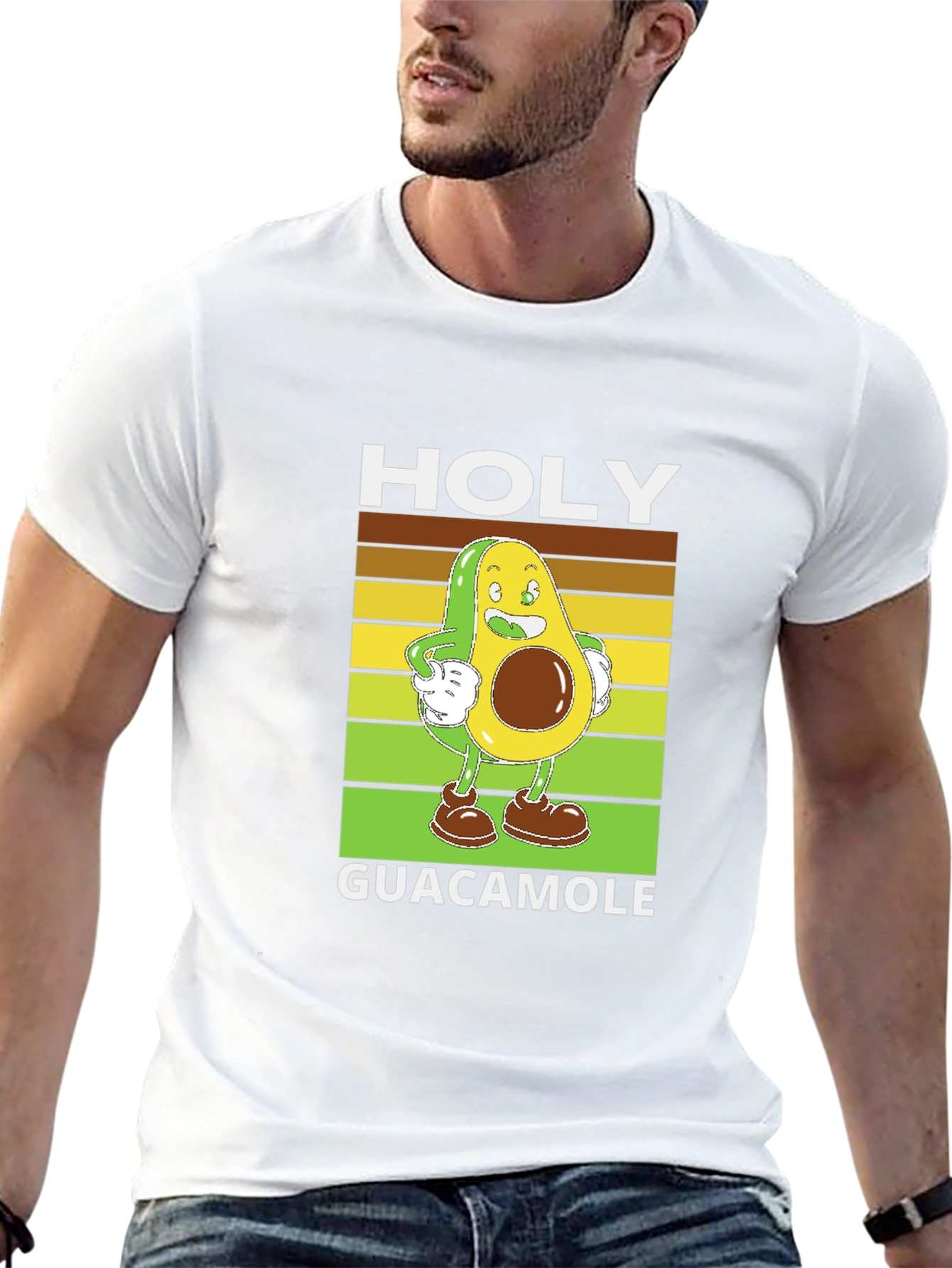 Holy Guacamole Black T-Shirt - Funny Avocado Design