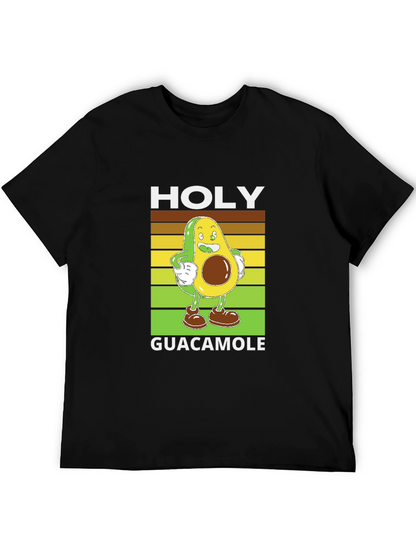 Holy Guacamole Black T-Shirt - Funny Avocado Design