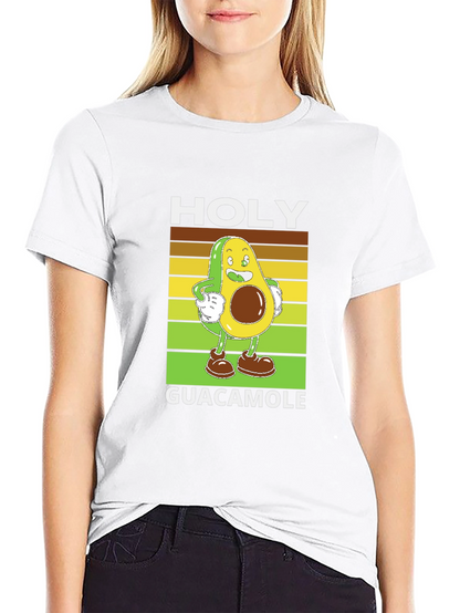Holy Guacamole Black T-Shirt - Funny Avocado Design