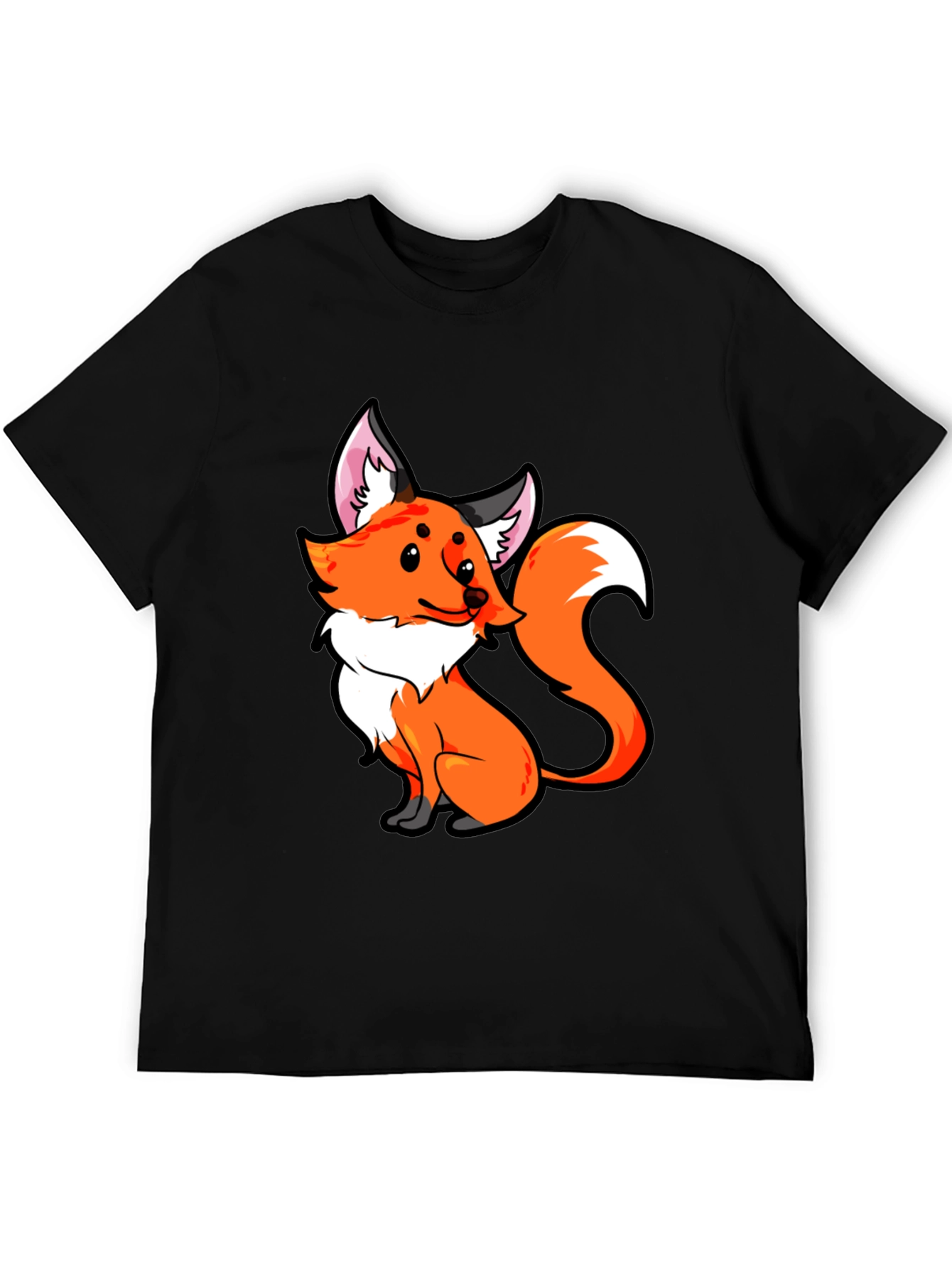 Fox Graphic Tee - Cute Cartoon Animal T-Shirt