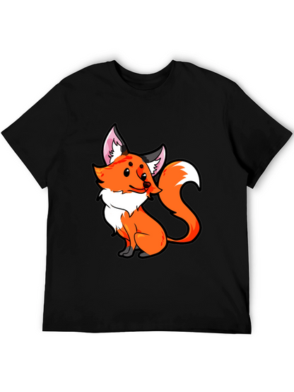 Fox Graphic Tee - Cute Cartoon Animal T-Shirt